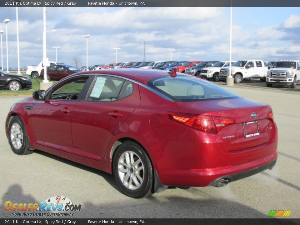 2011 Kia Optima LX Spicy Red / Gray Photo #17