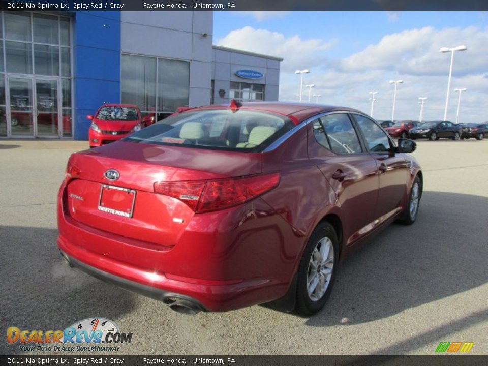 2011 Kia Optima LX Spicy Red / Gray Photo #18