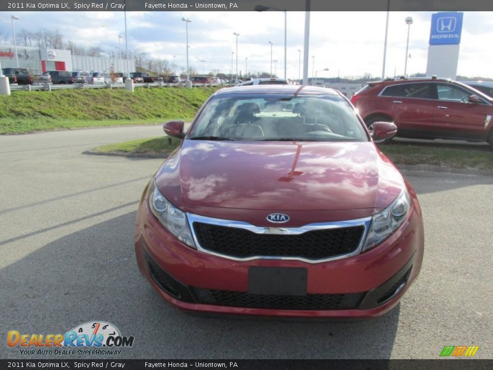 2011 Kia Optima LX Spicy Red / Gray Photo #19