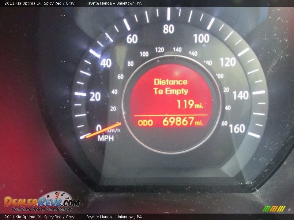 2011 Kia Optima LX Spicy Red / Gray Photo #20