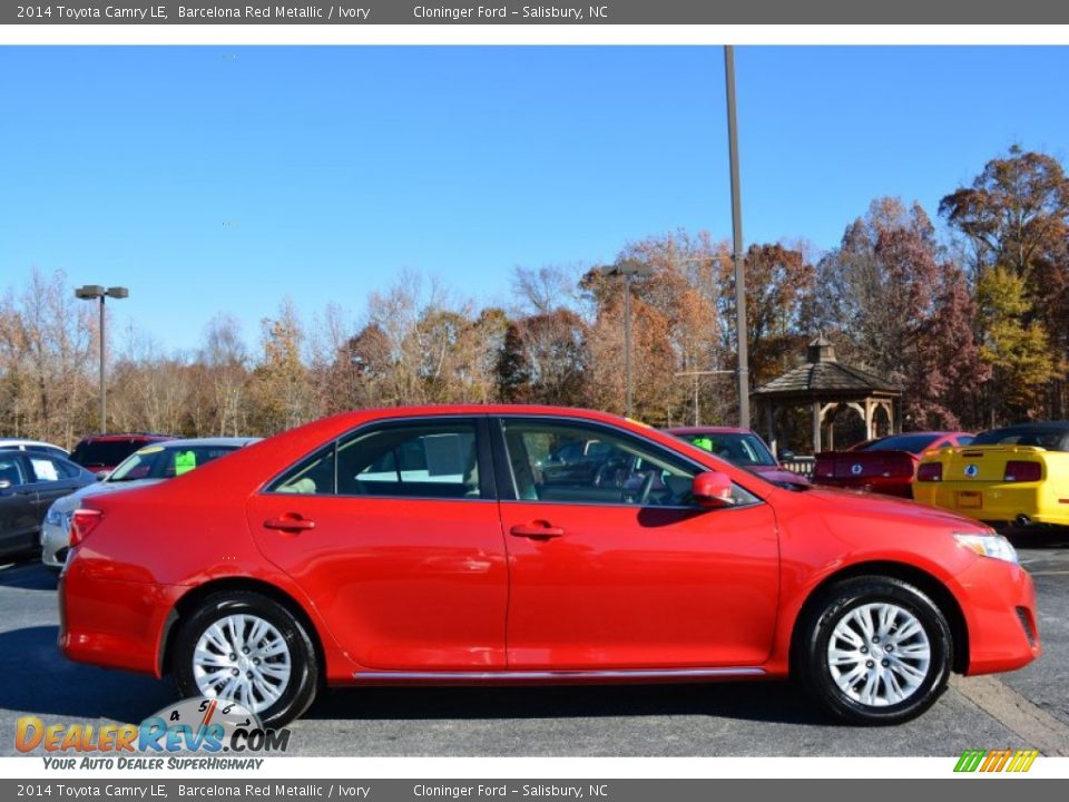 2014 Toyota Camry LE Barcelona Red Metallic / Ivory Photo #2