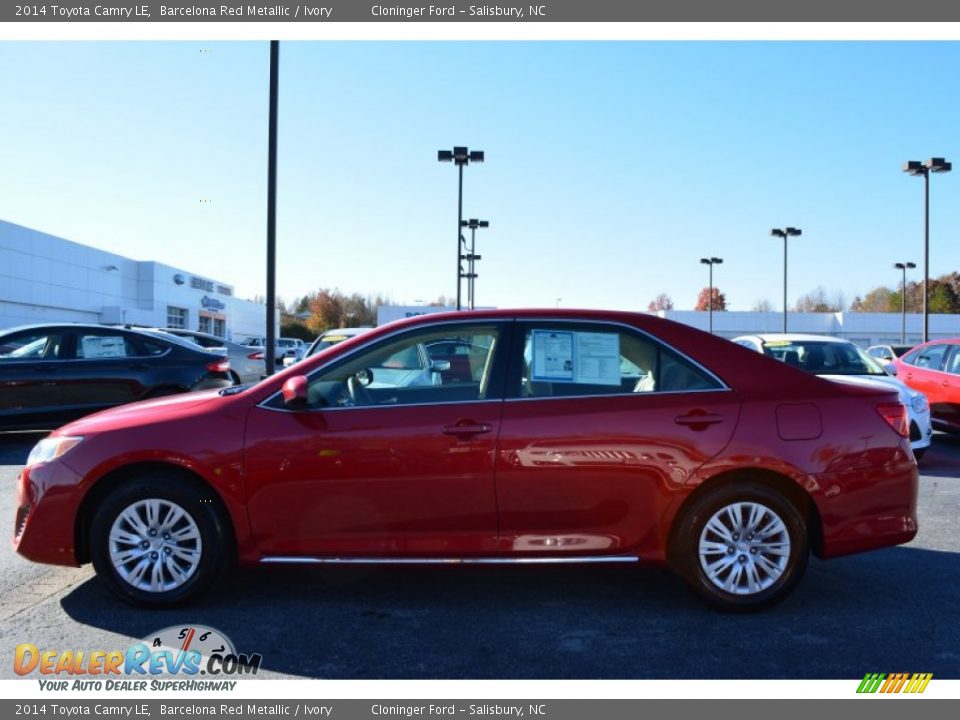 2014 Toyota Camry LE Barcelona Red Metallic / Ivory Photo #6