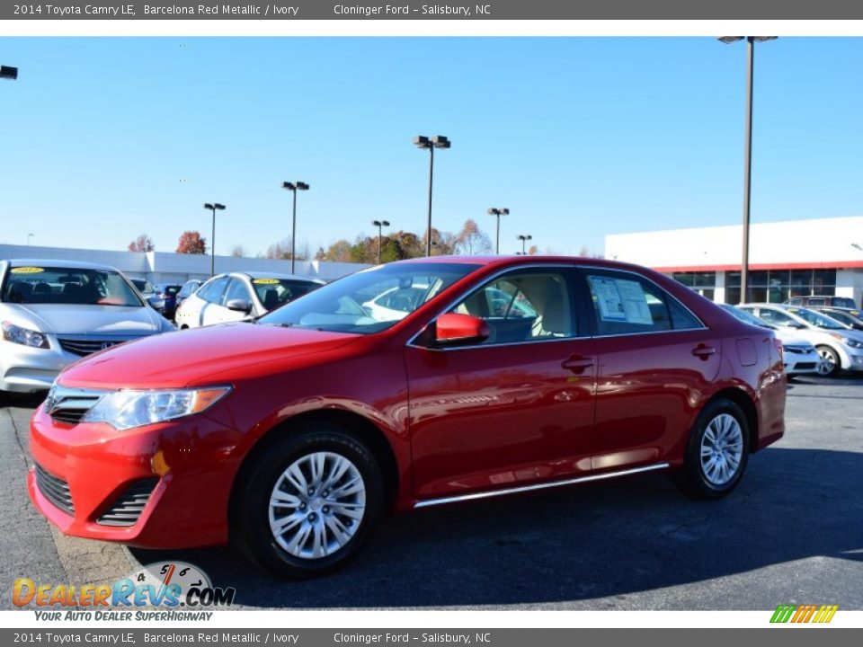 2014 Toyota Camry LE Barcelona Red Metallic / Ivory Photo #7