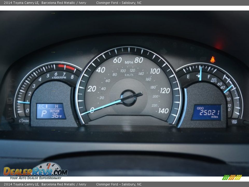 2014 Toyota Camry LE Barcelona Red Metallic / Ivory Photo #25