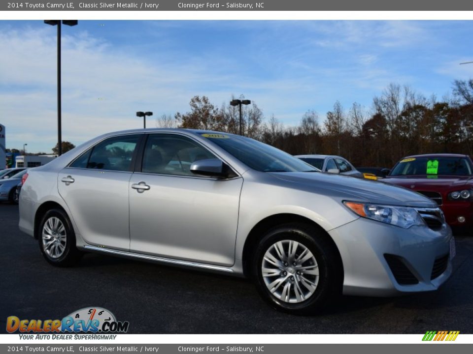 2014 Toyota Camry LE Classic Silver Metallic / Ivory Photo #1