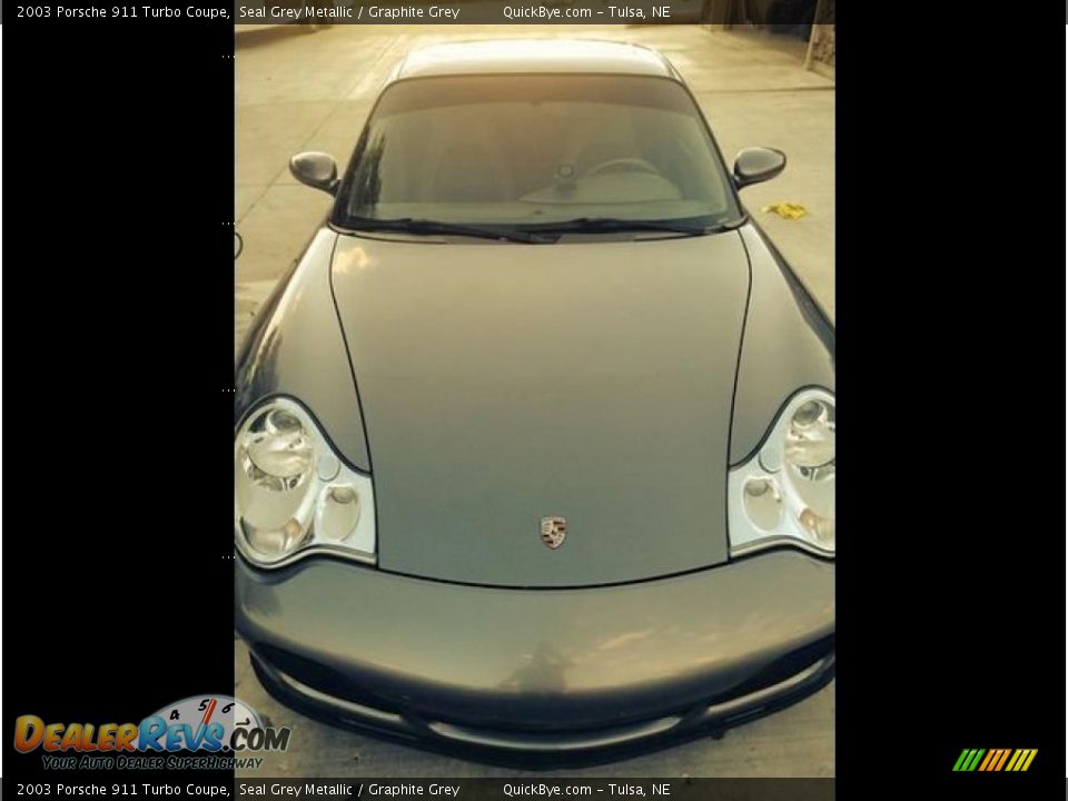 2003 Porsche 911 Turbo Coupe Seal Grey Metallic / Graphite Grey Photo #11