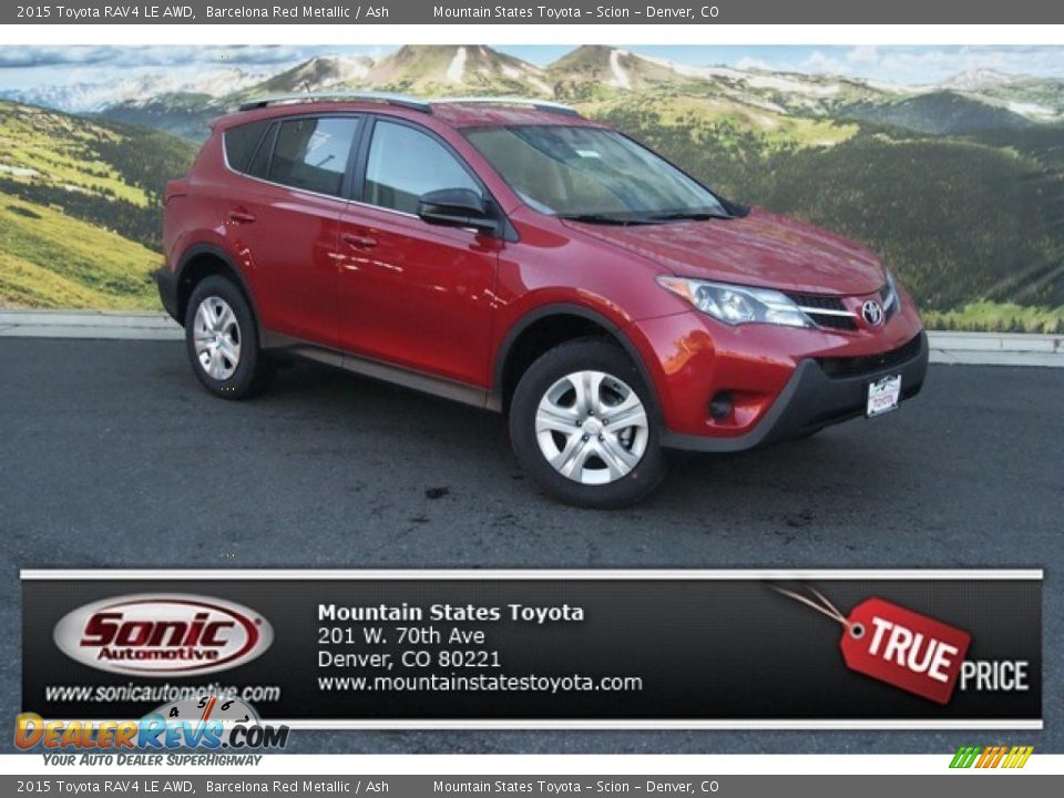 2015 Toyota RAV4 LE AWD Barcelona Red Metallic / Ash Photo #1