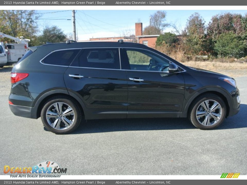 2013 Hyundai Santa Fe Limited AWD Hampton Green Pearl / Beige Photo #6