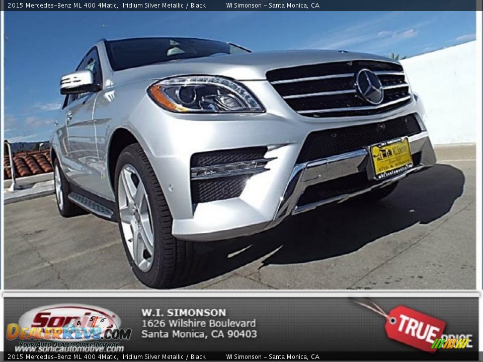 2015 Mercedes-Benz ML 400 4Matic Iridium Silver Metallic / Black Photo #1