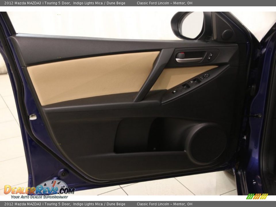 2012 Mazda MAZDA3 i Touring 5 Door Indigo Lights Mica / Dune Beige Photo #4