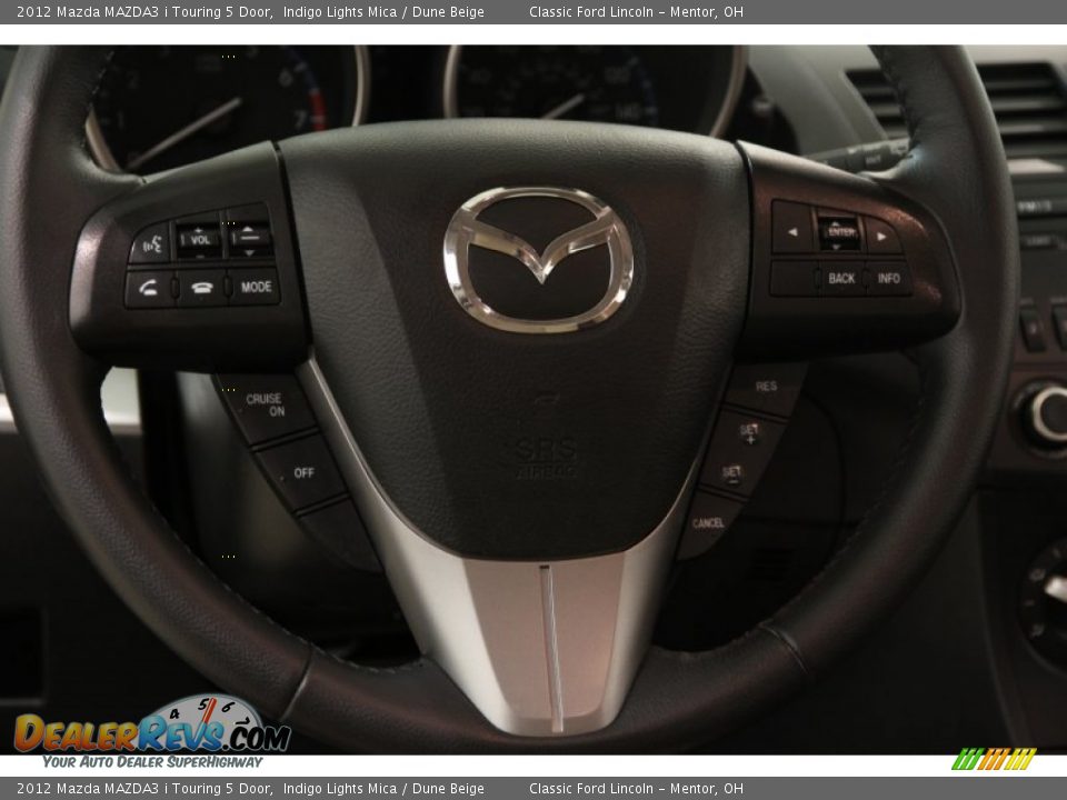 2012 Mazda MAZDA3 i Touring 5 Door Indigo Lights Mica / Dune Beige Photo #6