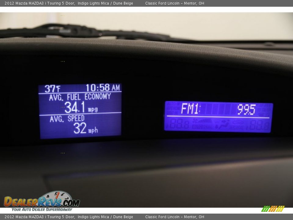 2012 Mazda MAZDA3 i Touring 5 Door Indigo Lights Mica / Dune Beige Photo #8