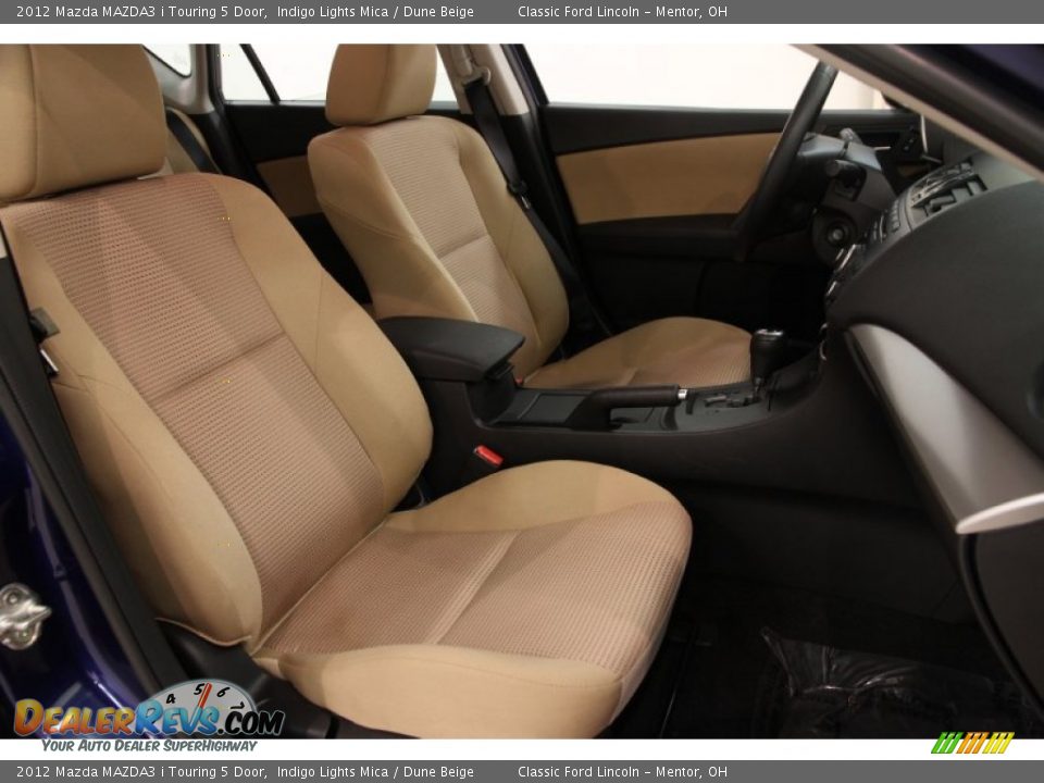 2012 Mazda MAZDA3 i Touring 5 Door Indigo Lights Mica / Dune Beige Photo #11