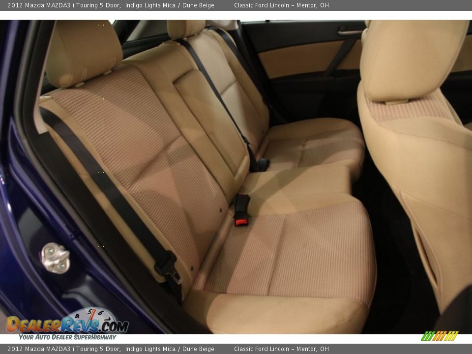 2012 Mazda MAZDA3 i Touring 5 Door Indigo Lights Mica / Dune Beige Photo #12
