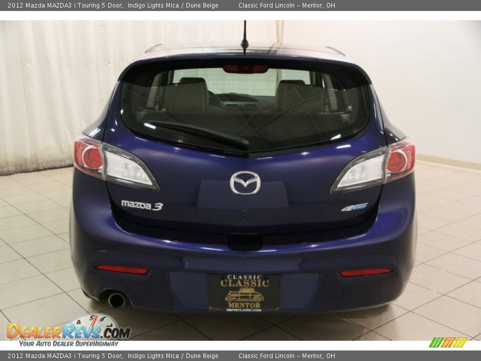 2012 Mazda MAZDA3 i Touring 5 Door Indigo Lights Mica / Dune Beige Photo #14