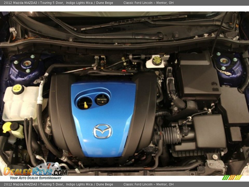 2012 Mazda MAZDA3 i Touring 5 Door Indigo Lights Mica / Dune Beige Photo #15