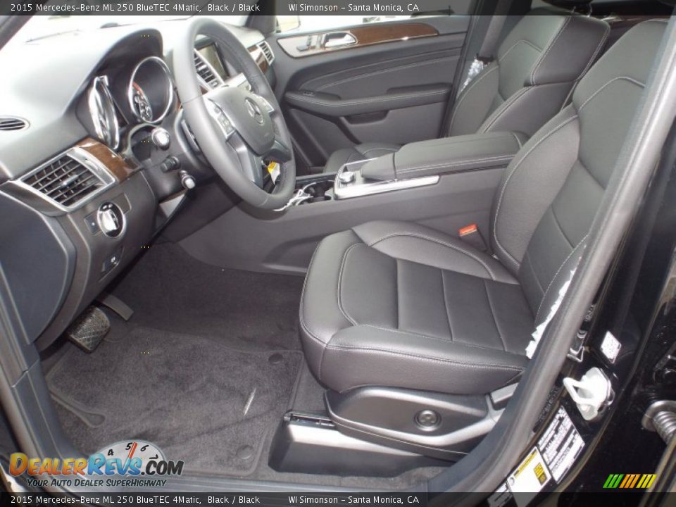 Black Interior - 2015 Mercedes-Benz ML 250 BlueTEC 4Matic Photo #7