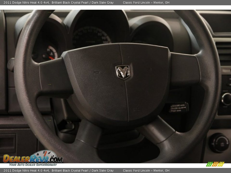 2011 Dodge Nitro Heat 4.0 4x4 Brilliant Black Crystal Pearl / Dark Slate Gray Photo #6