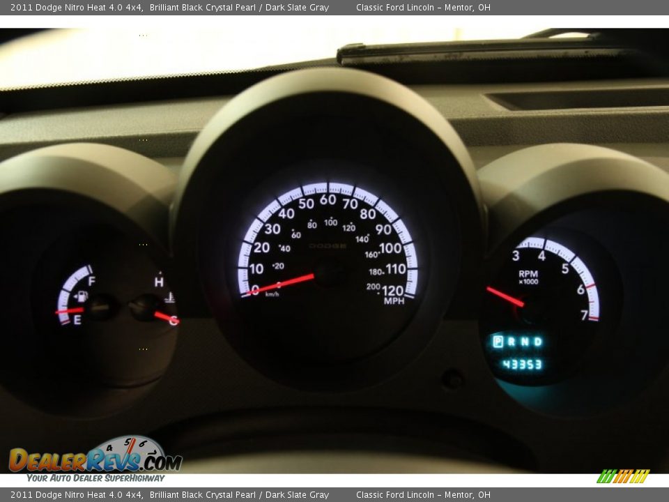 2011 Dodge Nitro Heat 4.0 4x4 Brilliant Black Crystal Pearl / Dark Slate Gray Photo #7
