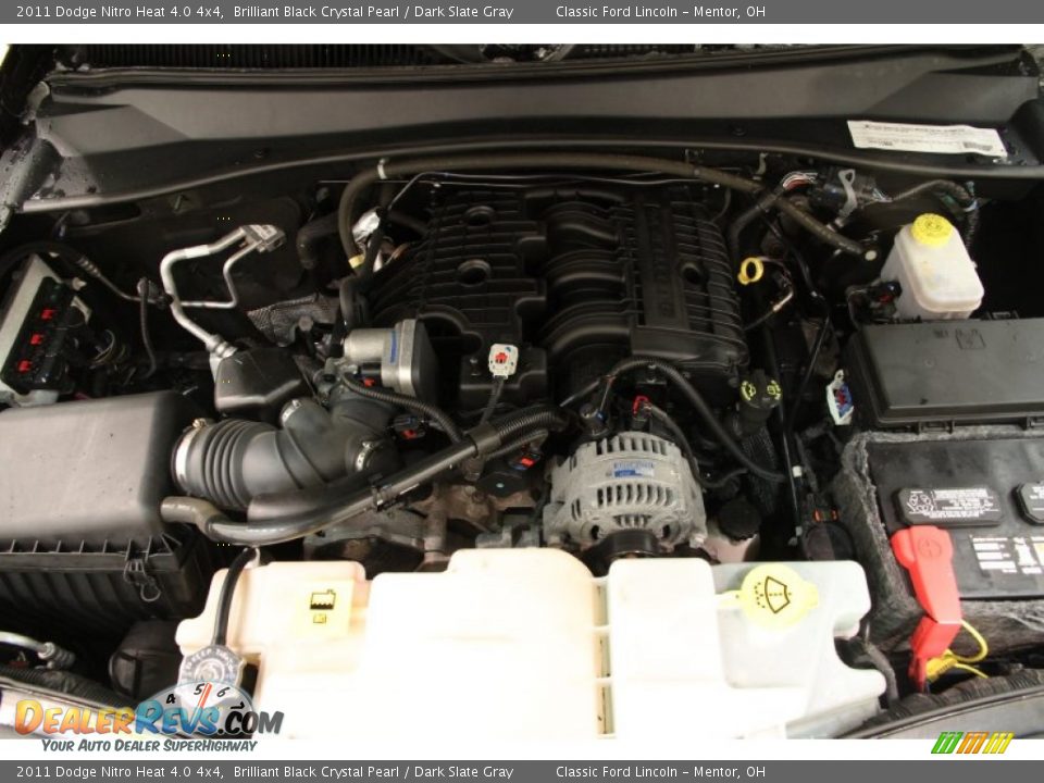 2011 Dodge Nitro Heat 4.0 4x4 Brilliant Black Crystal Pearl / Dark Slate Gray Photo #15