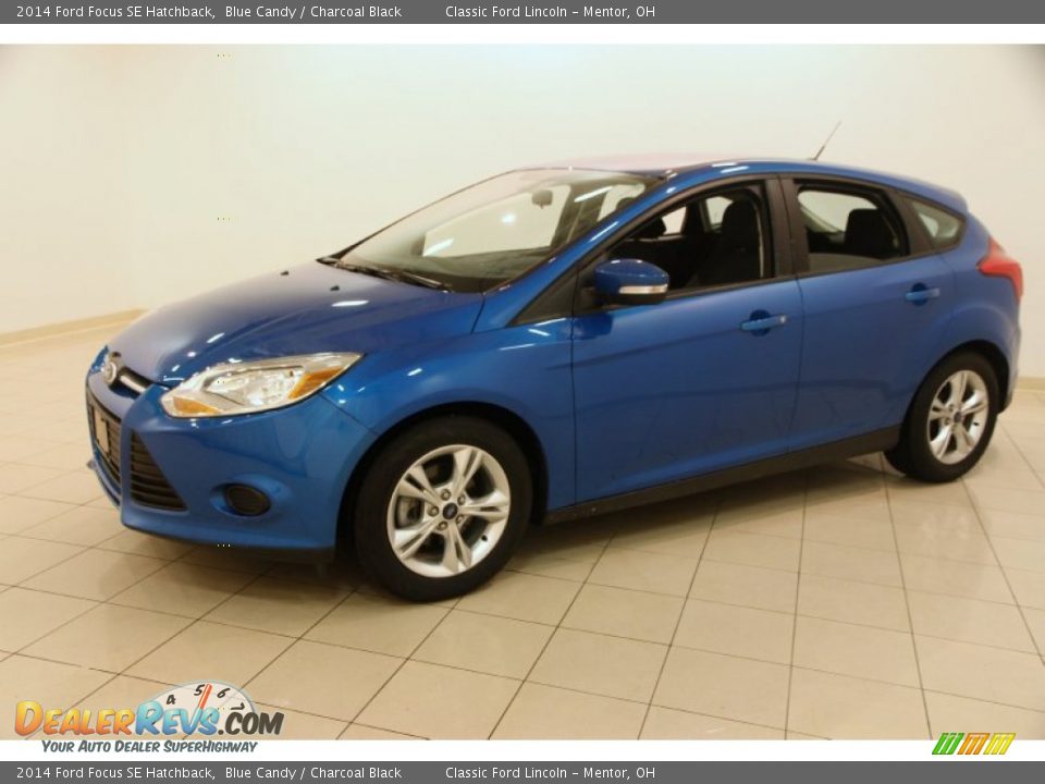 2014 Ford Focus SE Hatchback Blue Candy / Charcoal Black Photo #3