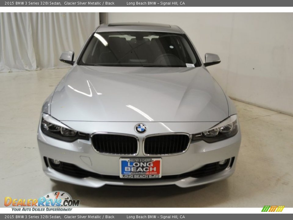 2015 BMW 3 Series 328i Sedan Glacier Silver Metallic / Black Photo #4