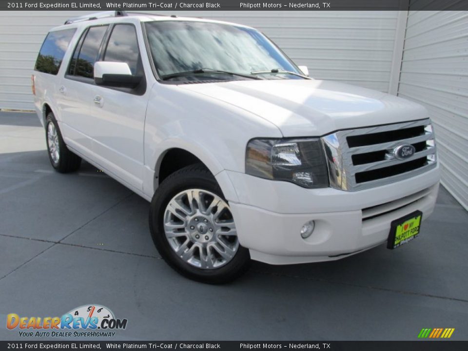 2011 Ford Expedition EL Limited White Platinum Tri-Coat / Charcoal Black Photo #1