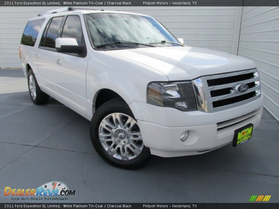 2011 Ford Expedition EL Limited White Platinum Tri-Coat / Charcoal Black Photo #2