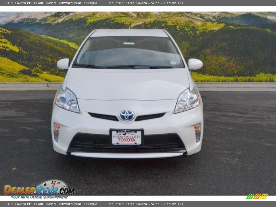 2015 Toyota Prius Four Hybrid Blizzard Pearl / Bisque Photo #2