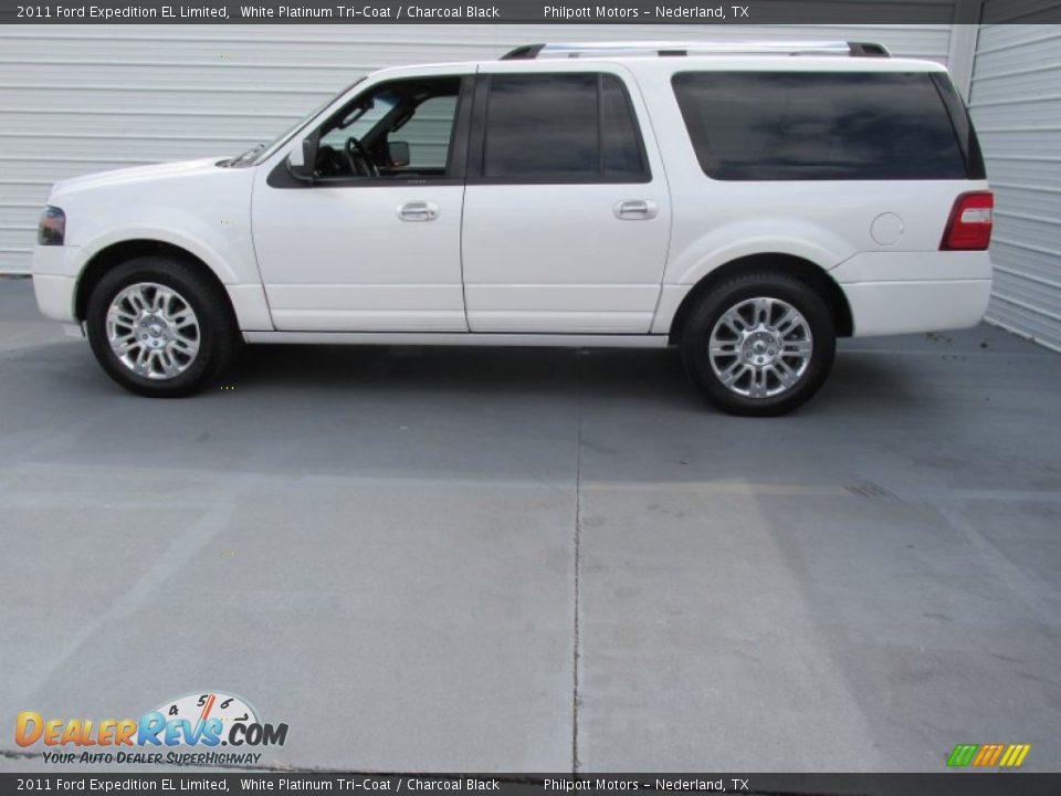 2011 Ford Expedition EL Limited White Platinum Tri-Coat / Charcoal Black Photo #3