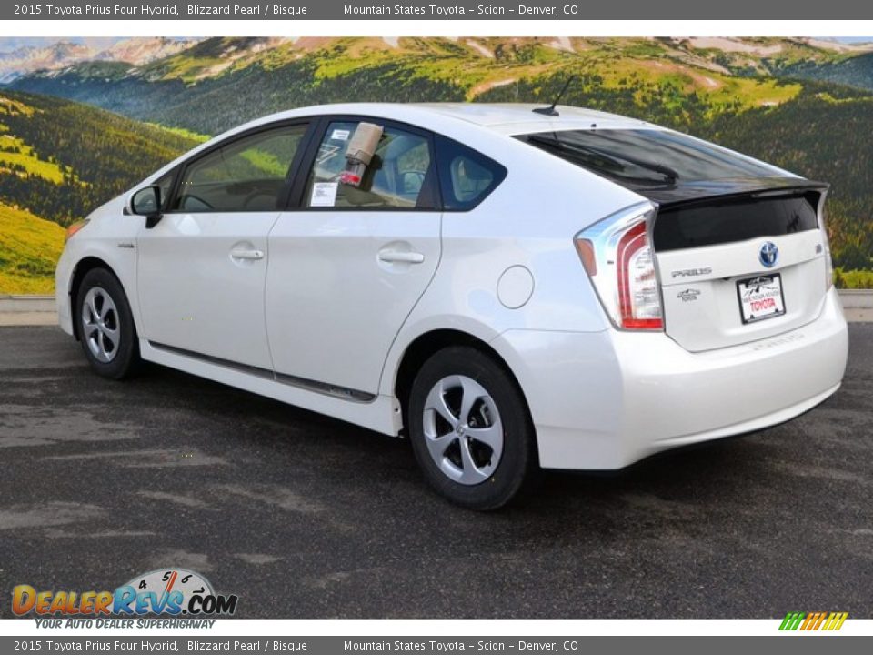 2015 Toyota Prius Four Hybrid Blizzard Pearl / Bisque Photo #3