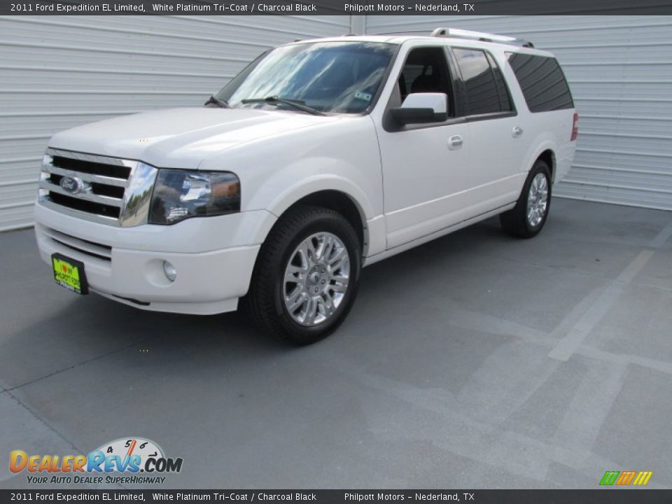 2011 Ford Expedition EL Limited White Platinum Tri-Coat / Charcoal Black Photo #4