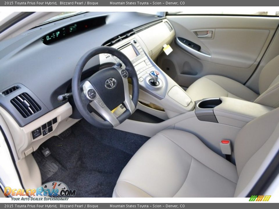 Bisque Interior - 2015 Toyota Prius Four Hybrid Photo #5