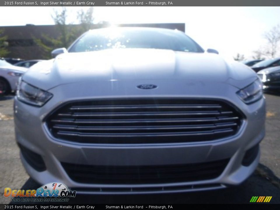 2015 Ford Fusion S Ingot Silver Metallic / Earth Gray Photo #7