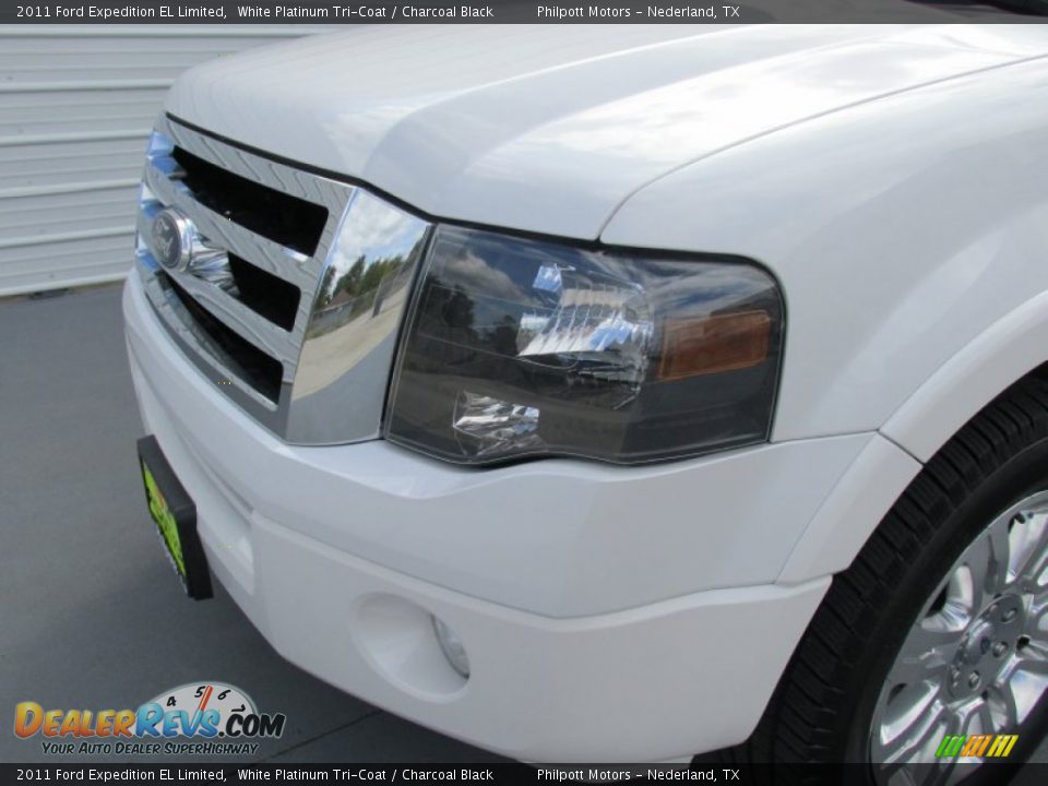 2011 Ford Expedition EL Limited White Platinum Tri-Coat / Charcoal Black Photo #7