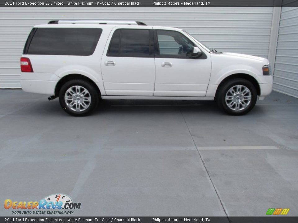 2011 Ford Expedition EL Limited White Platinum Tri-Coat / Charcoal Black Photo #8