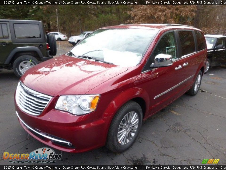 2015 Chrysler Town & Country Touring-L Deep Cherry Red Crystal Pearl / Black/Light Graystone Photo #2