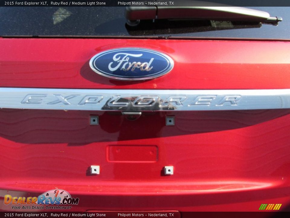 2015 Ford Explorer XLT Ruby Red / Medium Light Stone Photo #14