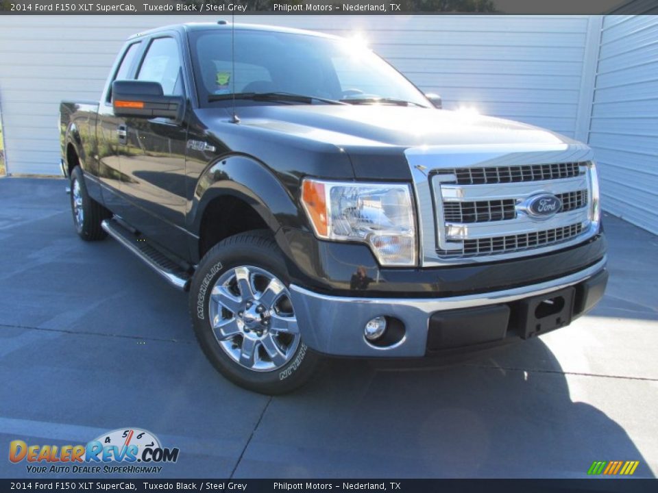 2014 Ford F150 XLT SuperCab Tuxedo Black / Steel Grey Photo #1