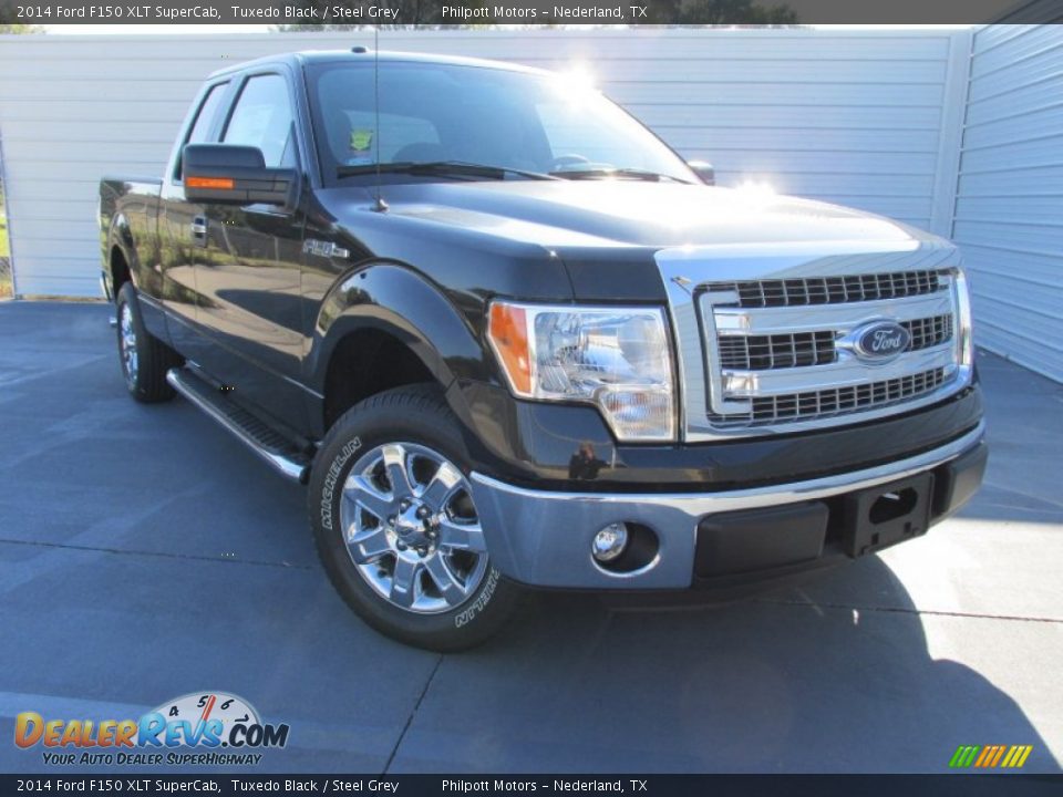 2014 Ford F150 XLT SuperCab Tuxedo Black / Steel Grey Photo #2