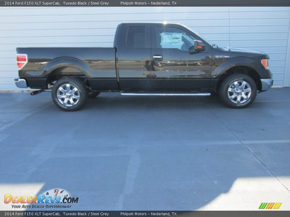 2014 Ford F150 XLT SuperCab Tuxedo Black / Steel Grey Photo #3