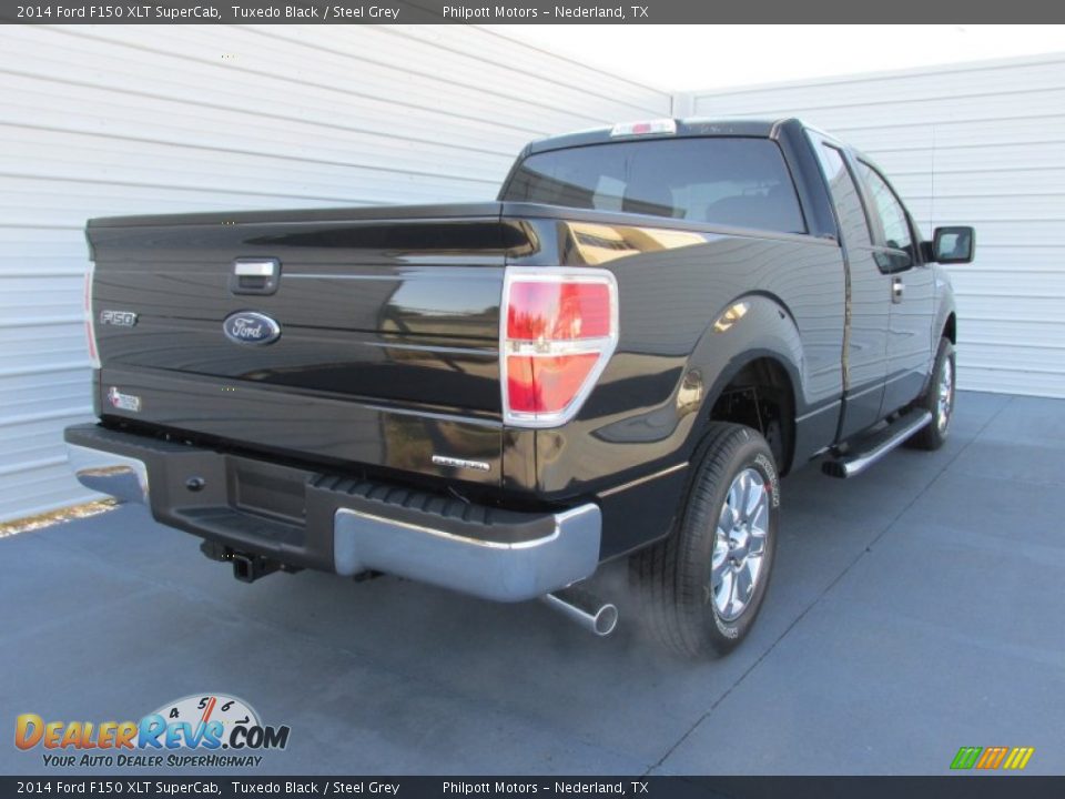 2014 Ford F150 XLT SuperCab Tuxedo Black / Steel Grey Photo #4