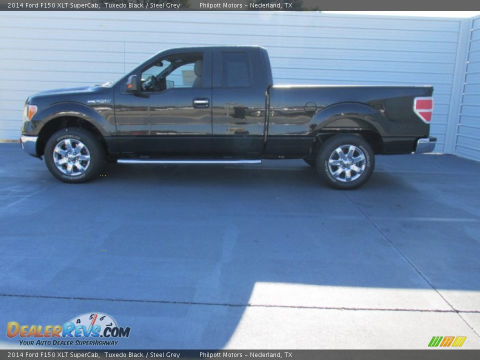 2014 Ford F150 XLT SuperCab Tuxedo Black / Steel Grey Photo #6