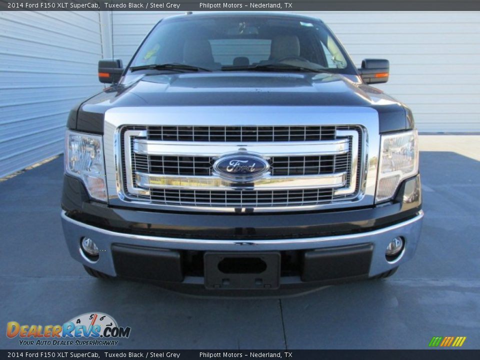 2014 Ford F150 XLT SuperCab Tuxedo Black / Steel Grey Photo #8