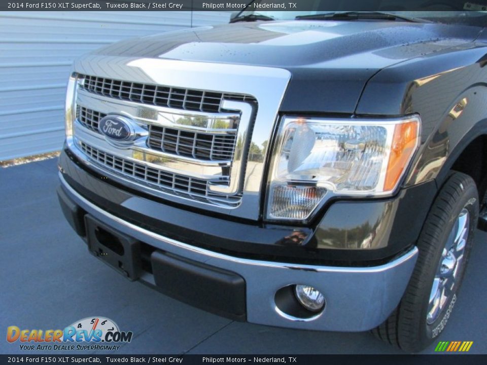 2014 Ford F150 XLT SuperCab Tuxedo Black / Steel Grey Photo #10