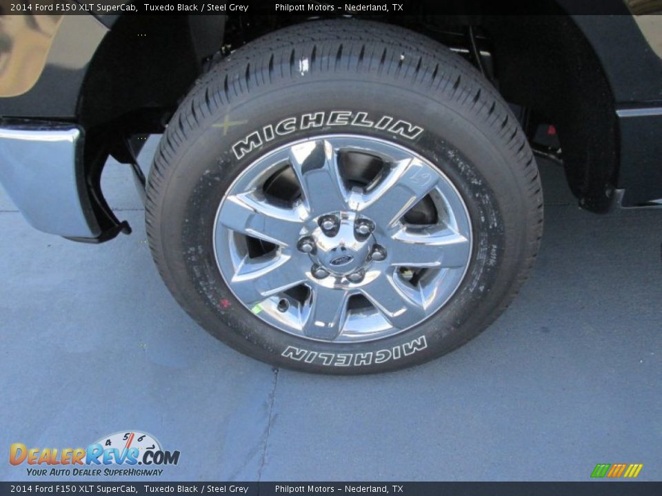 2014 Ford F150 XLT SuperCab Tuxedo Black / Steel Grey Photo #11