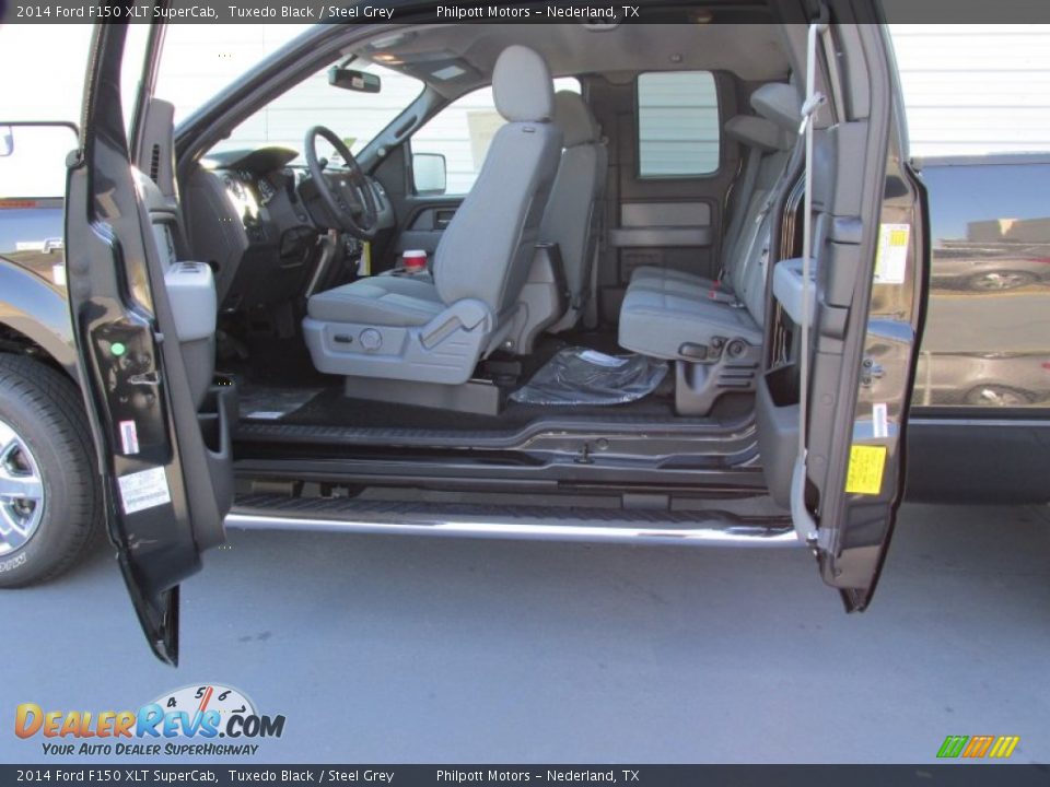 2014 Ford F150 XLT SuperCab Tuxedo Black / Steel Grey Photo #20
