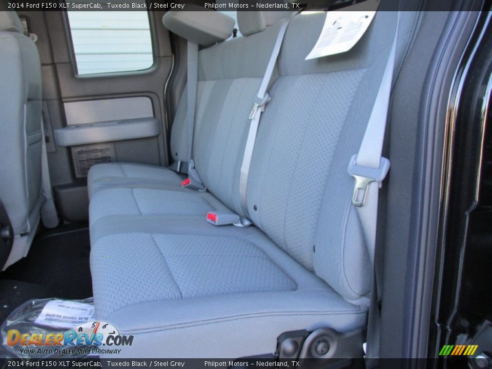 2014 Ford F150 XLT SuperCab Tuxedo Black / Steel Grey Photo #22