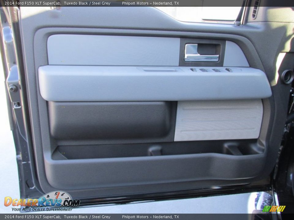 2014 Ford F150 XLT SuperCab Tuxedo Black / Steel Grey Photo #23