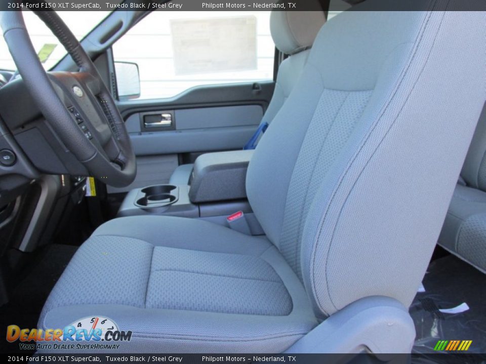 2014 Ford F150 XLT SuperCab Tuxedo Black / Steel Grey Photo #25